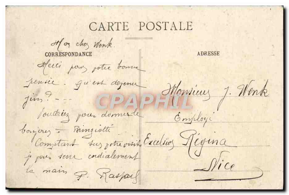 CPA Grand Hotel Cap Ferrat — Rückseite