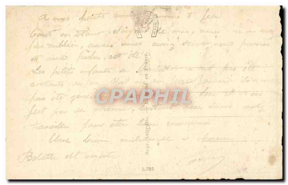 CPA Fantaisie Sapin sous la neige  — Verso