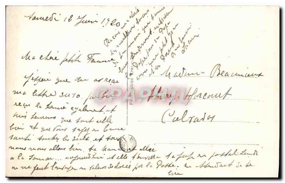 CPA Entree a Orleans La vie de Jeanne d'Arc — Verso