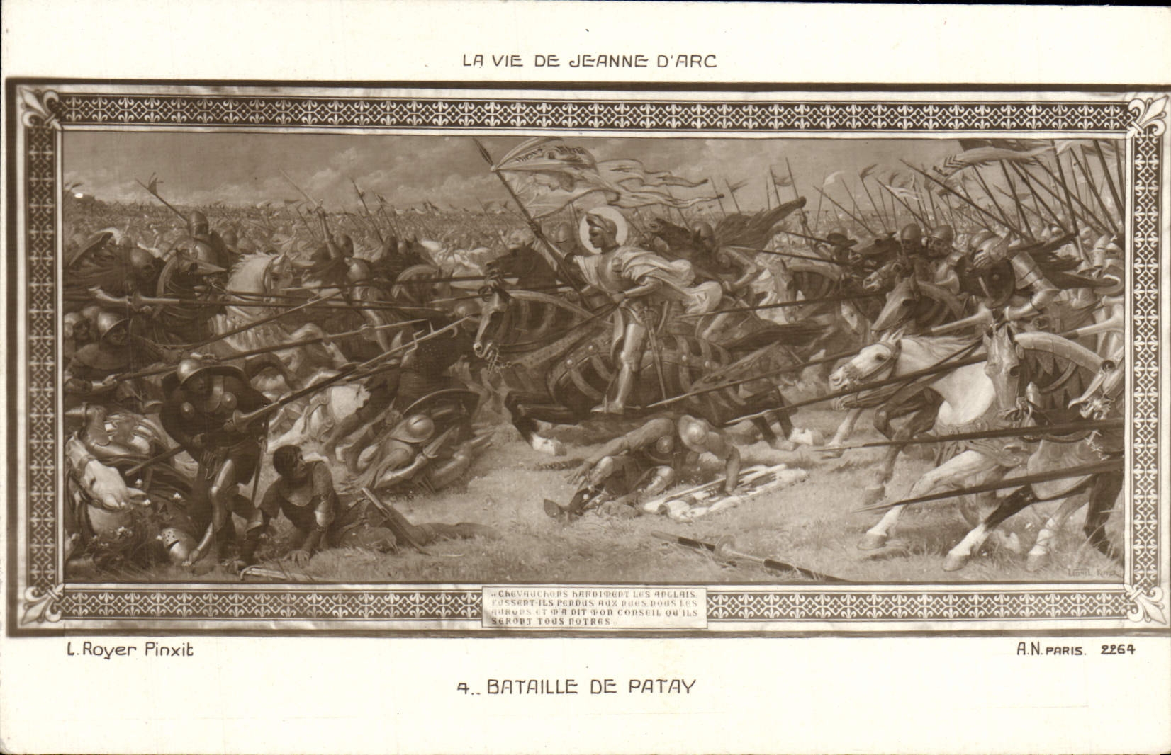 CPA Bataille de Patay La vie de Jeanne d'arc Militaria