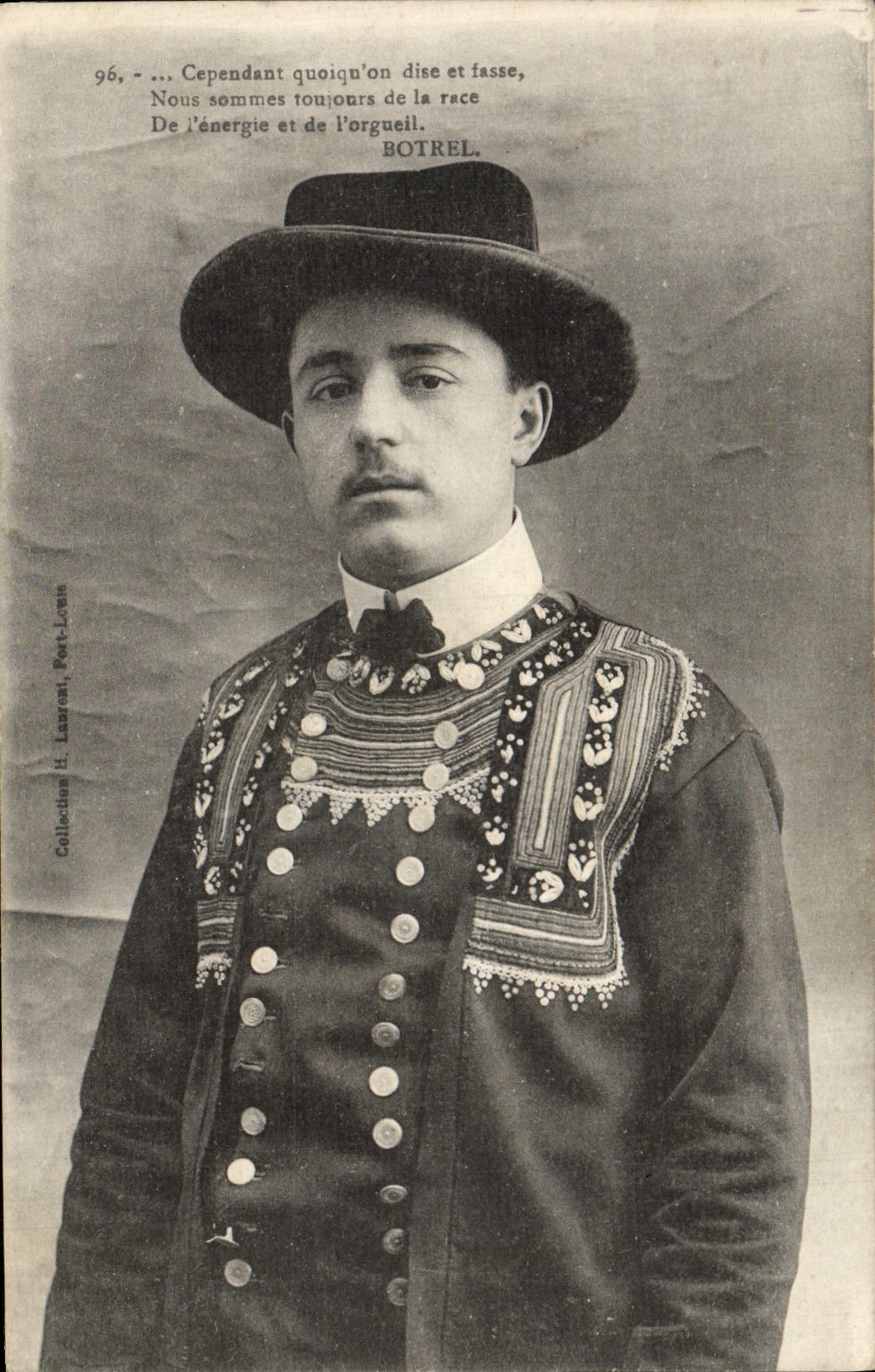 CPA Bretagne Botrel Folklore Homme