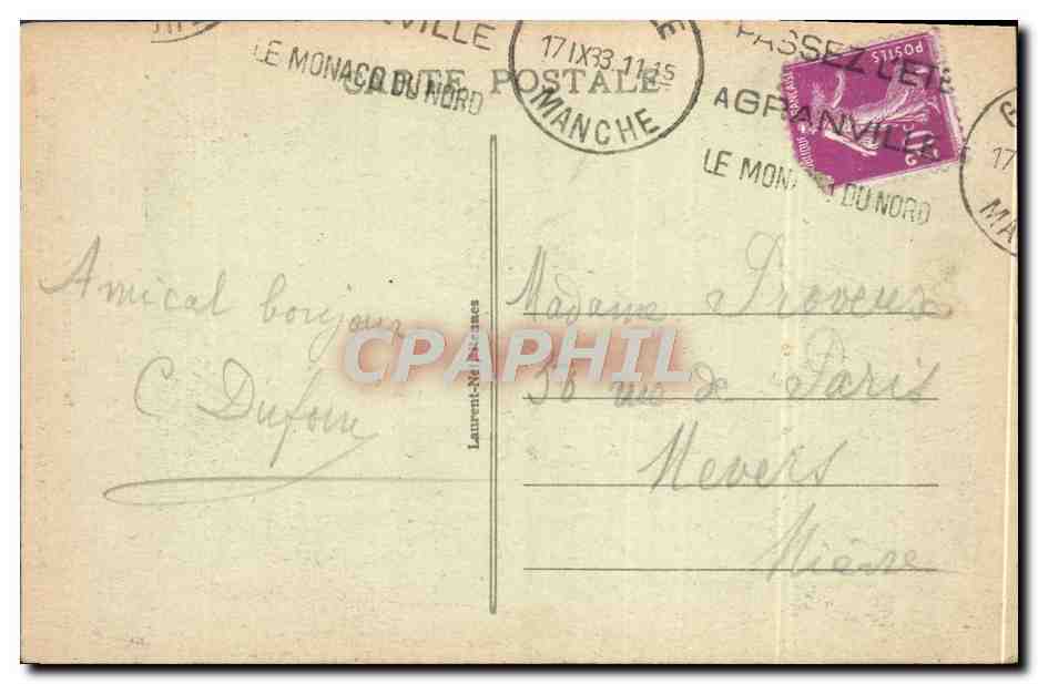 St-Malo - Côte d'Emeraude - Porte de la Maison où est né Chateaubriand — Verso