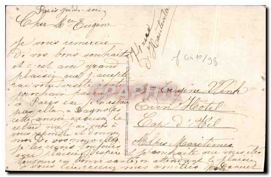 CPA Fantaisie Fleurs Santon  — Verso