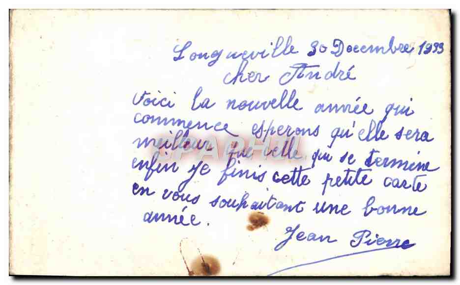 CPA Fantaisie Bonne et heureuse Annee — Rückseite