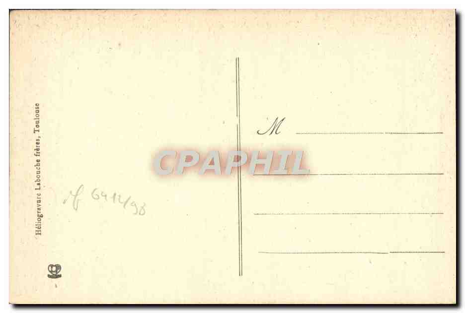CPA Lourdes La Grotte — Verso