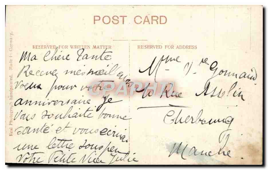 Trois jeunes femmes — carte d'anniversaire — H. 2006/2 — Achterkant