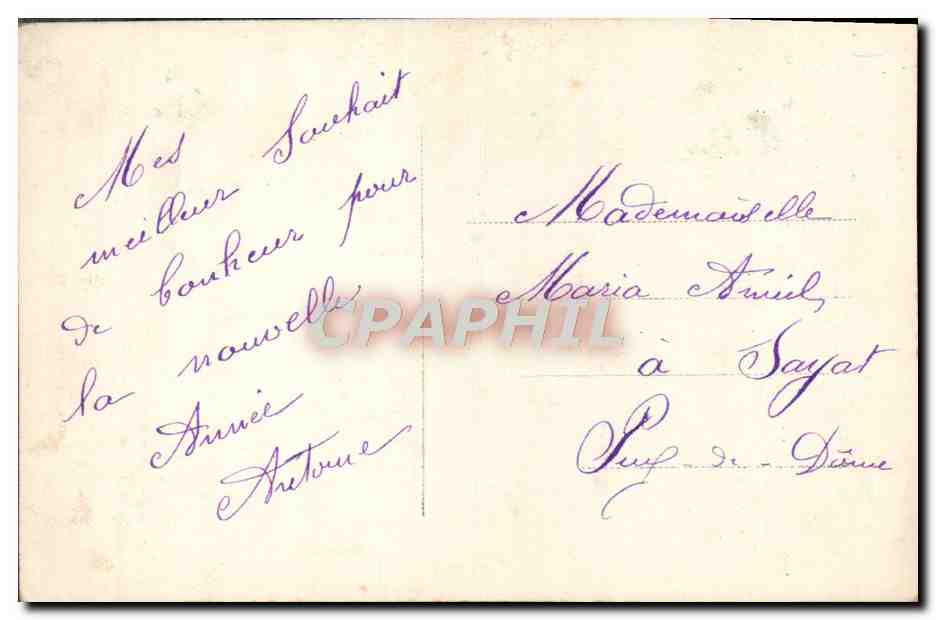 CPA Bonne Annee — Verso