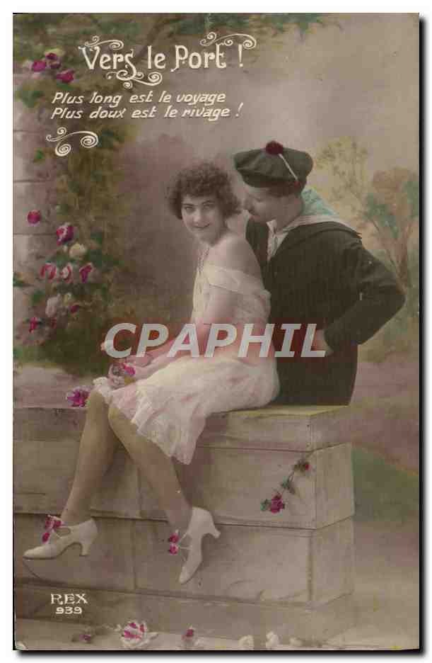 CPA Vers le Port Plus long est le voyage Femme Marin 