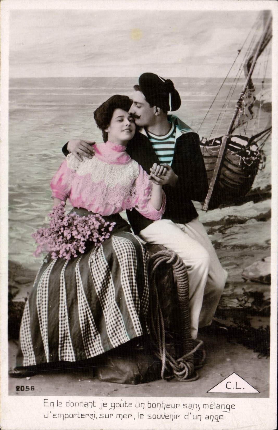Liebende am Meer — C.L. — Nr. 2056