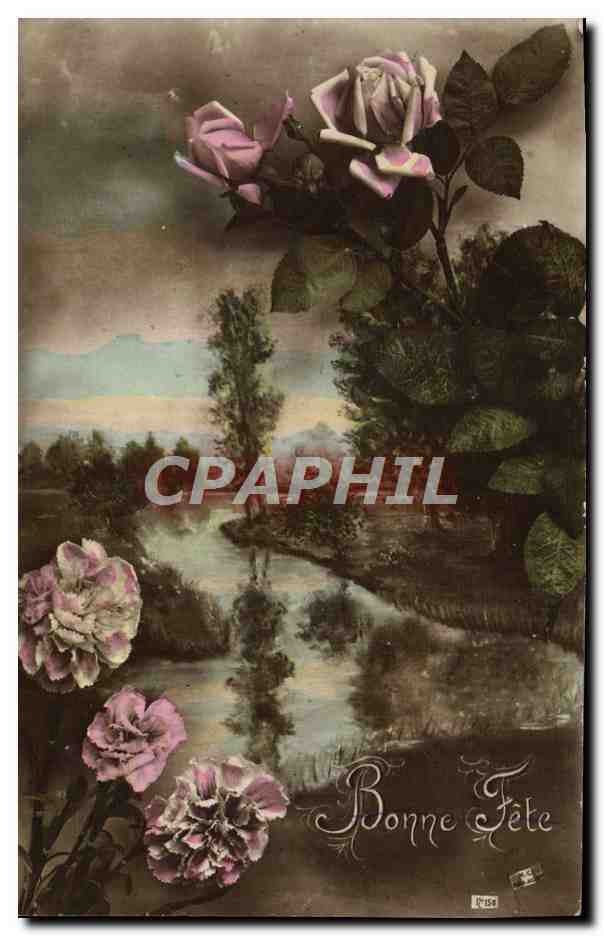 CPA Bonne Fete Fleurs