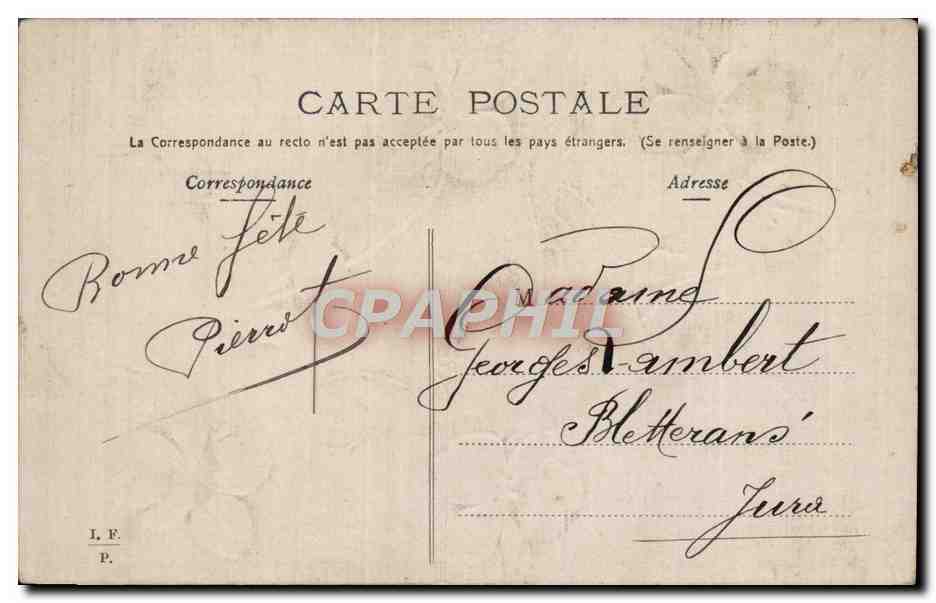 CPA Fantaisie Fleurs Marie — Rückseite