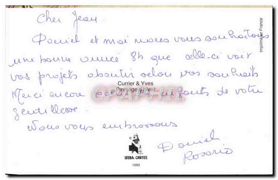 CPM Fantaisie Meilleurs Voeux — Verso