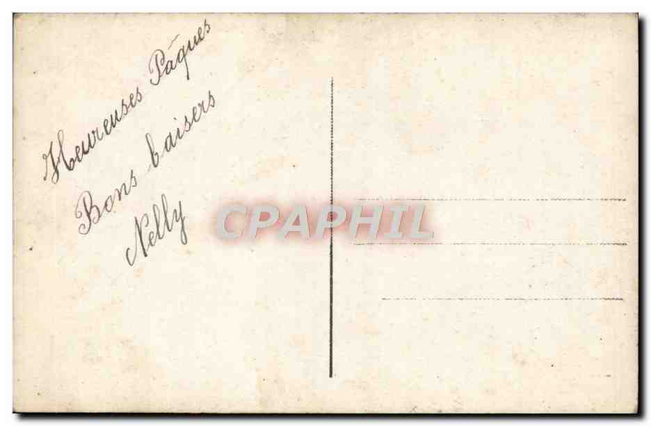 CPA Fantaisie Enfant Heureuses Paques — Rückseite