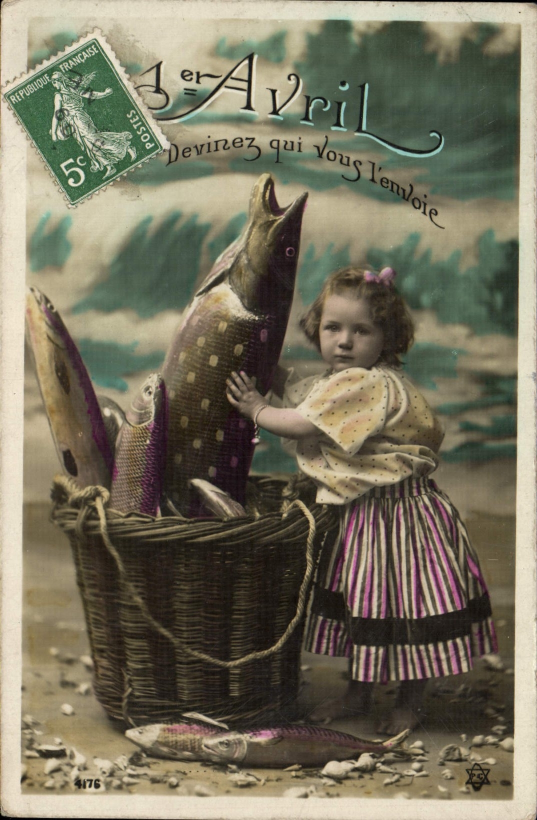 CPA Fantaisie Enfant Poisson