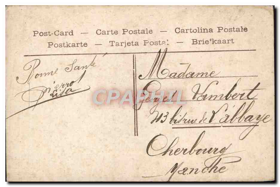 CPA Fantaisie Enfant Poisson — Verso