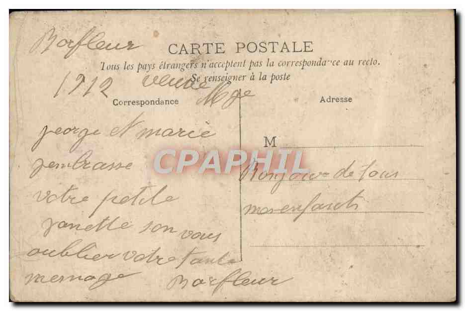 CPA Fantaisie Enfant — Rückseite