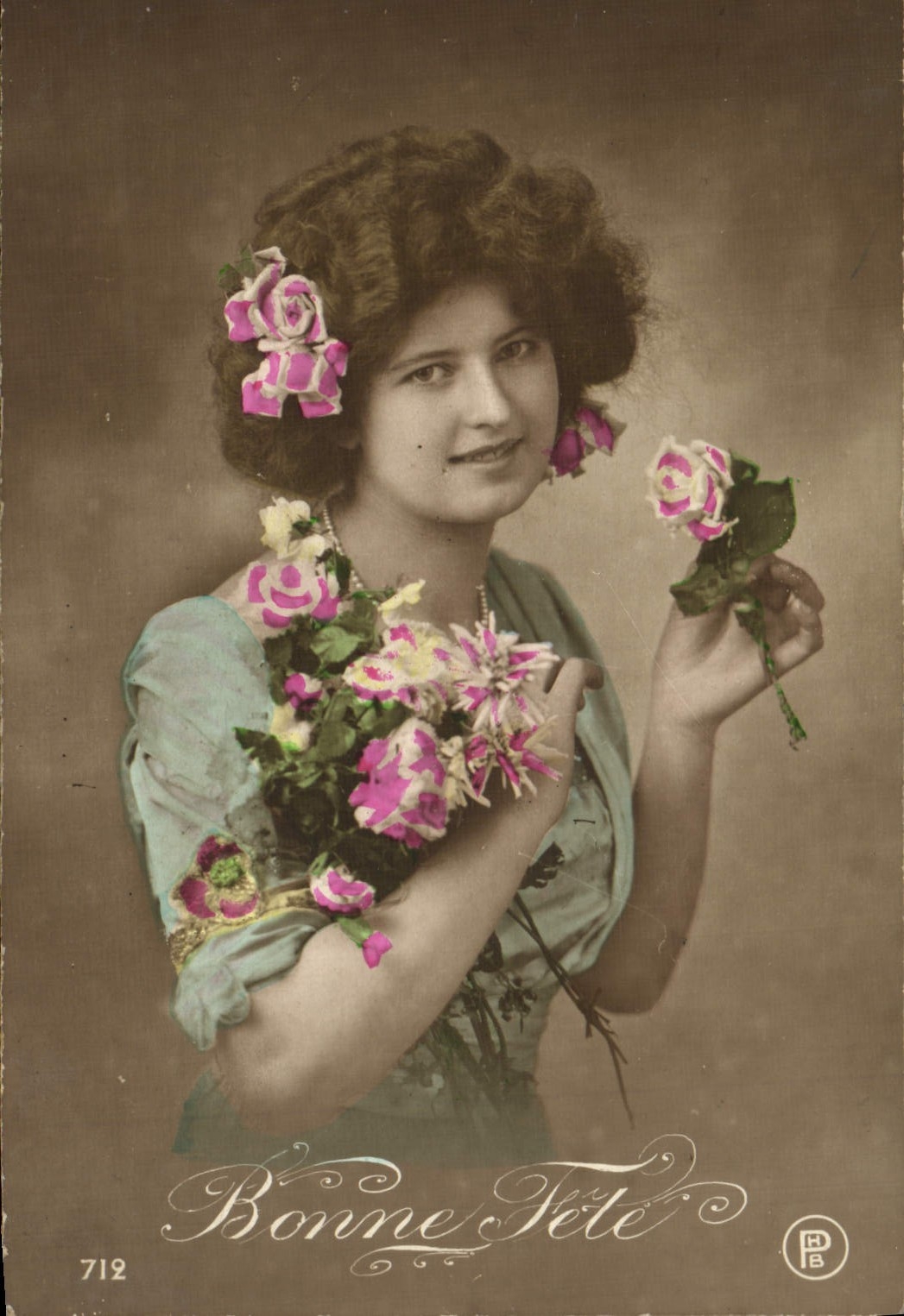 CPA Fantaisie Femme Bonne Fete