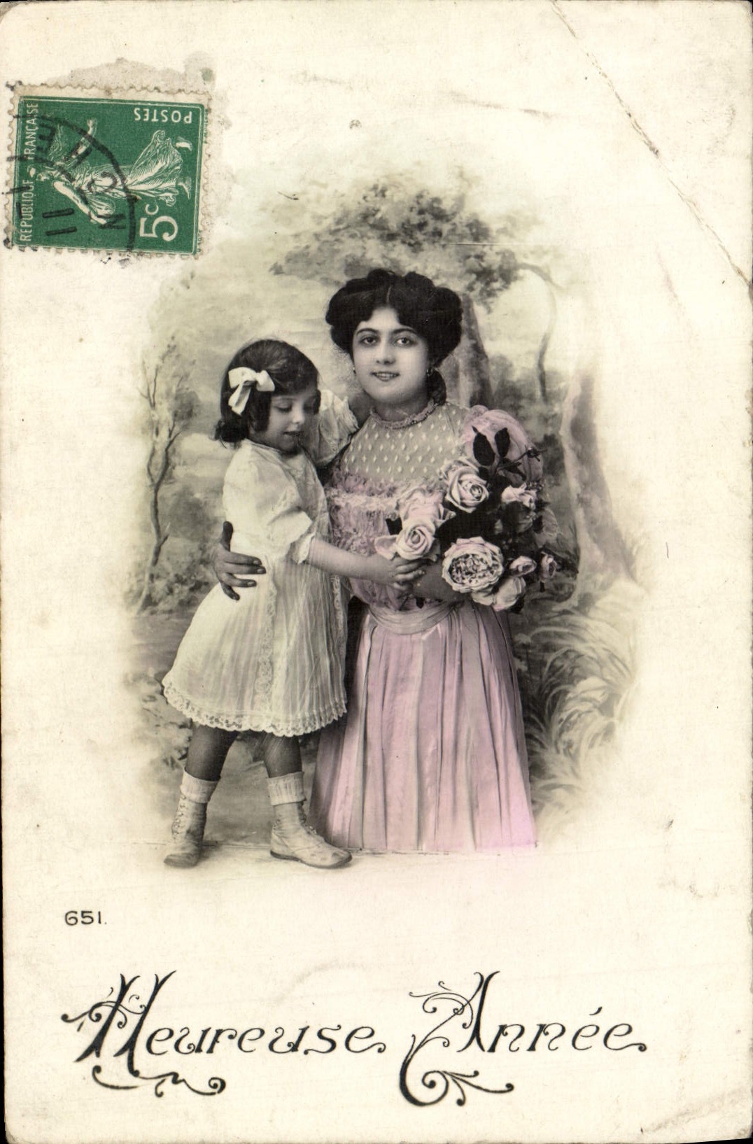 CPA Fantaisie Femme Enfant