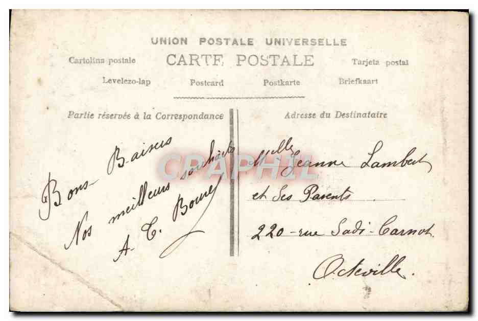 CPA Fantaisie Femme Enfant — Rückseite