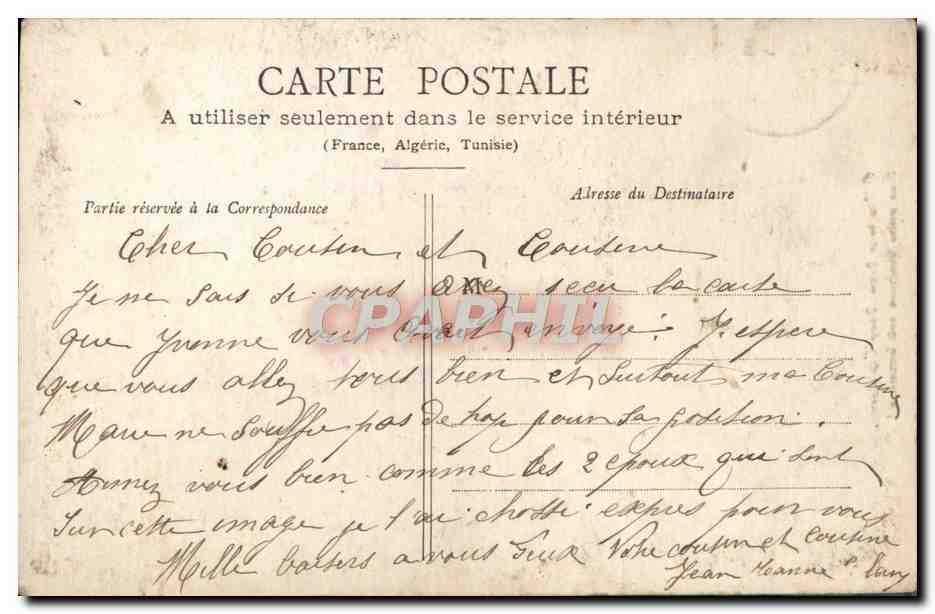 CPA Fantaisie Femme — Rückseite