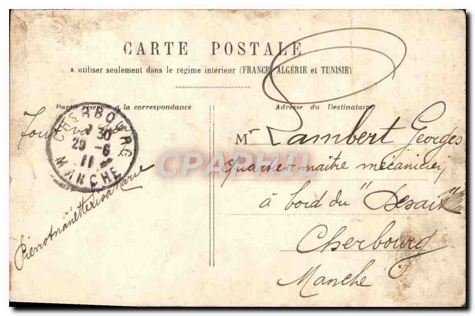 CPA Le Trou de la Serrure J'ai beau me creuser la tete Femme Maillot de bain — Rückseite