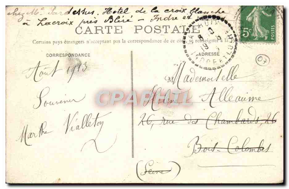 CPA Le Haut Vivarais Vallee du Doux Les Etroits — Rückseite