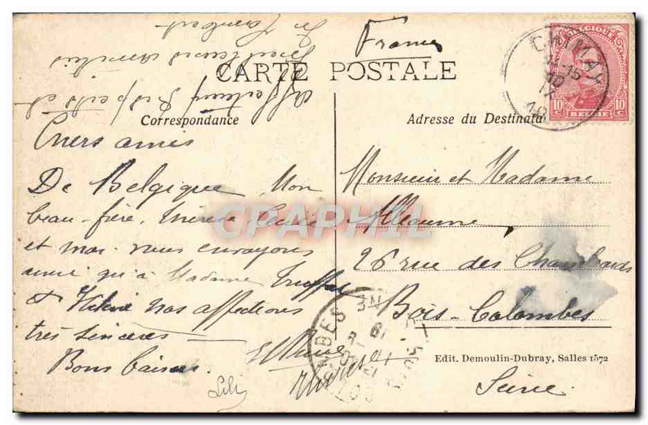 SALLES — Le Calvaire — Éditeur Demoulin-Dubray, série 1572 — Reverso