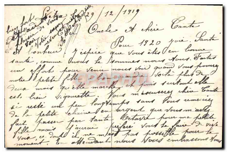 CPA Fantaisie Bonen annee — Rückseite