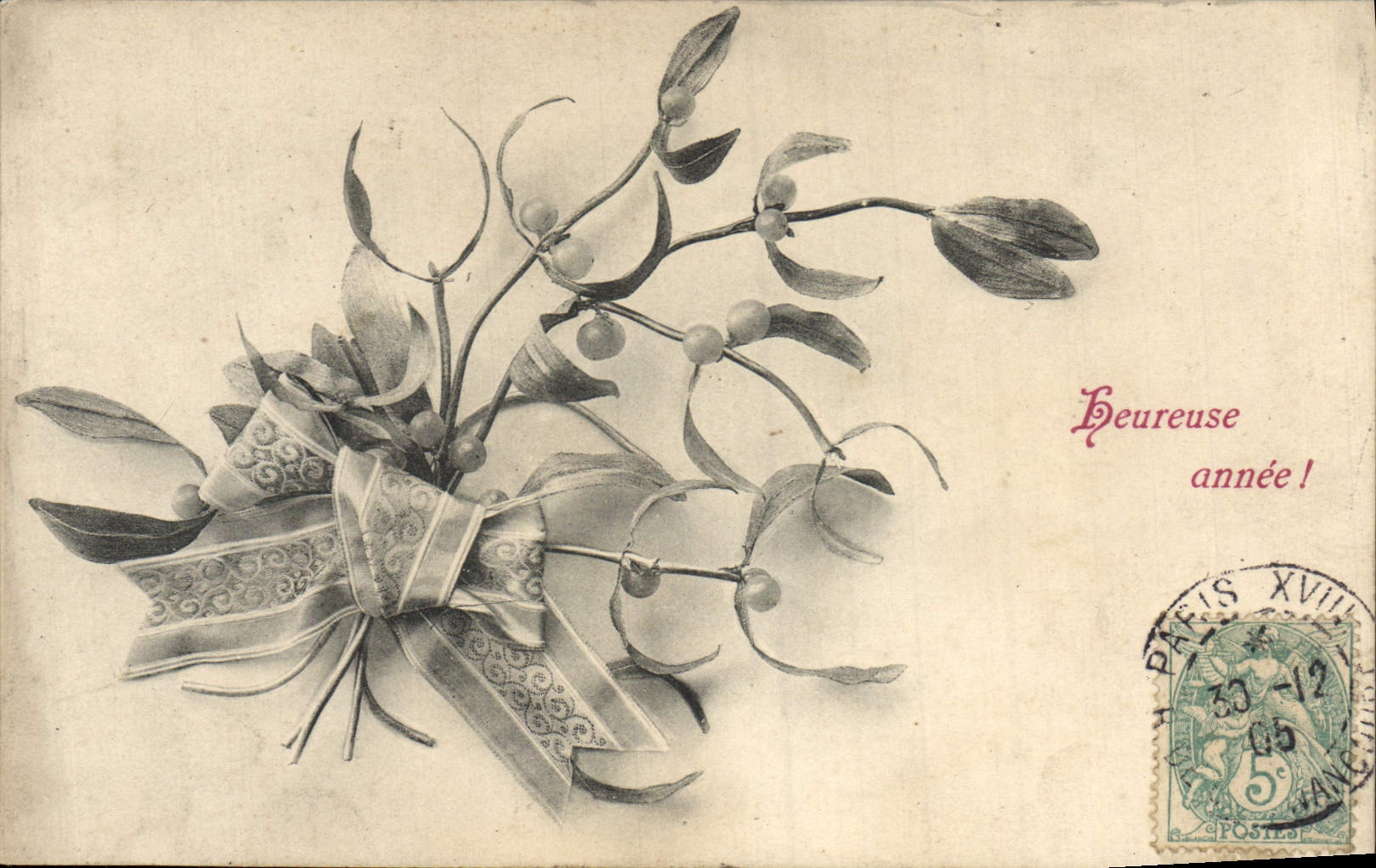 CPA Fantaisie Fleurs Gui cachet St Jean Froidemendel