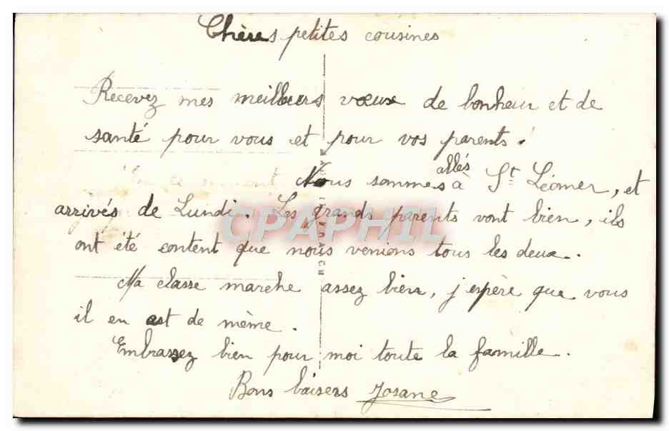 CPA Fantaisie Fleurs Fer a cheval — Verso