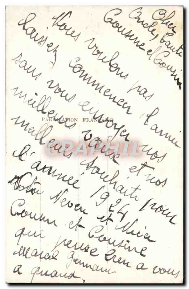 CPA Fantaisie Femme — Verso