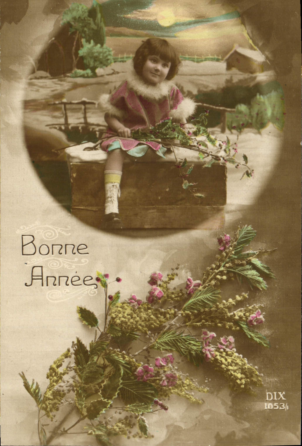 CPA Fantaisie Fleurs Enfant