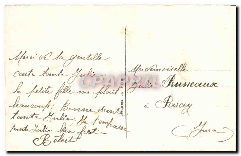 CPA Fantaisie Fleurs Enfant — Rückseite