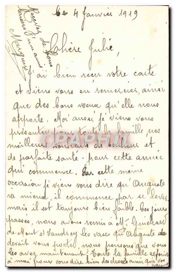 CPA Fantaisie Bonne annee Fer a cheval — Verso