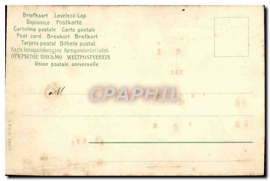 CPA Fantaisie Moulin a vent sous la neige — Rückseite