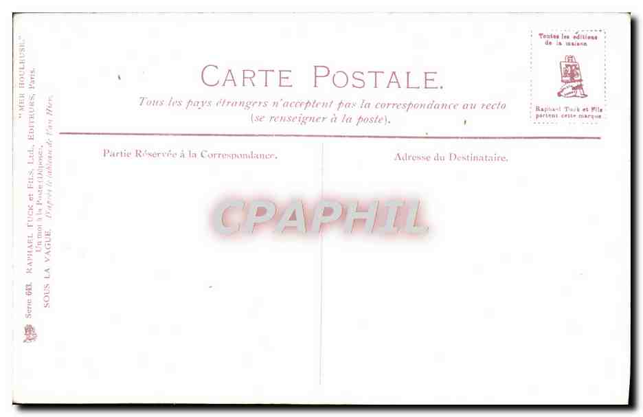 CPA Fantaisie Sous la vague Van Hier — Verso
