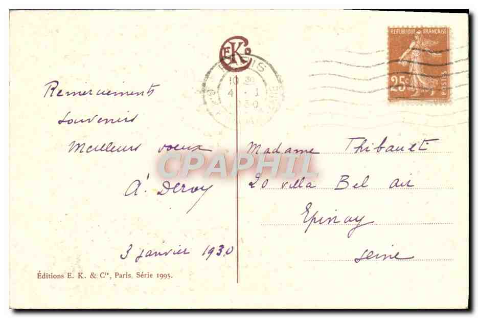 CPA Fantaisie Louis Dauphin — Rückseite