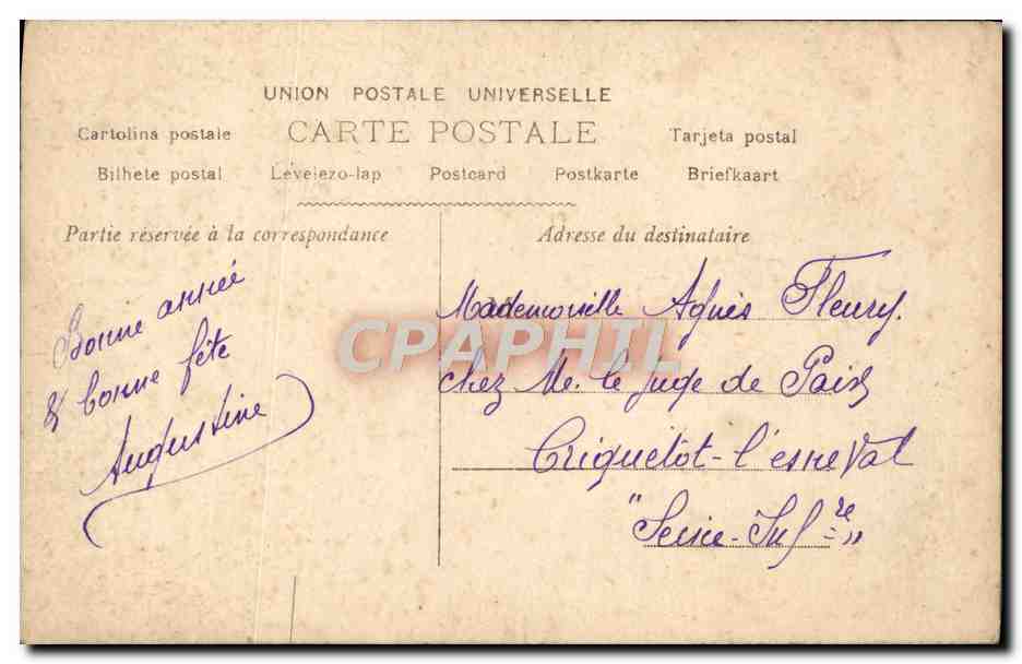 CPA Fantaisie Femme — Rückseite