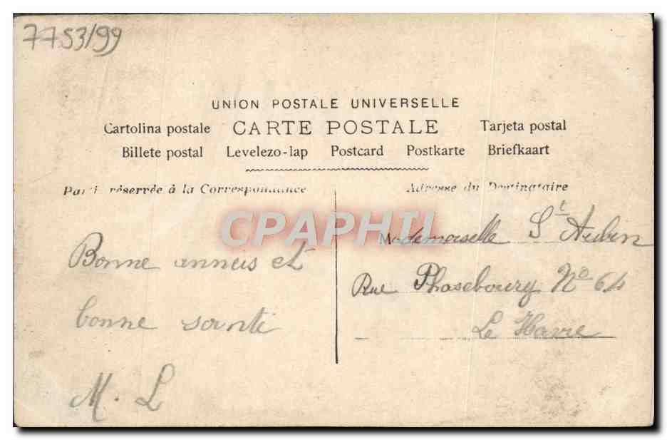 CPA Fantaisie Enfant — Rückseite