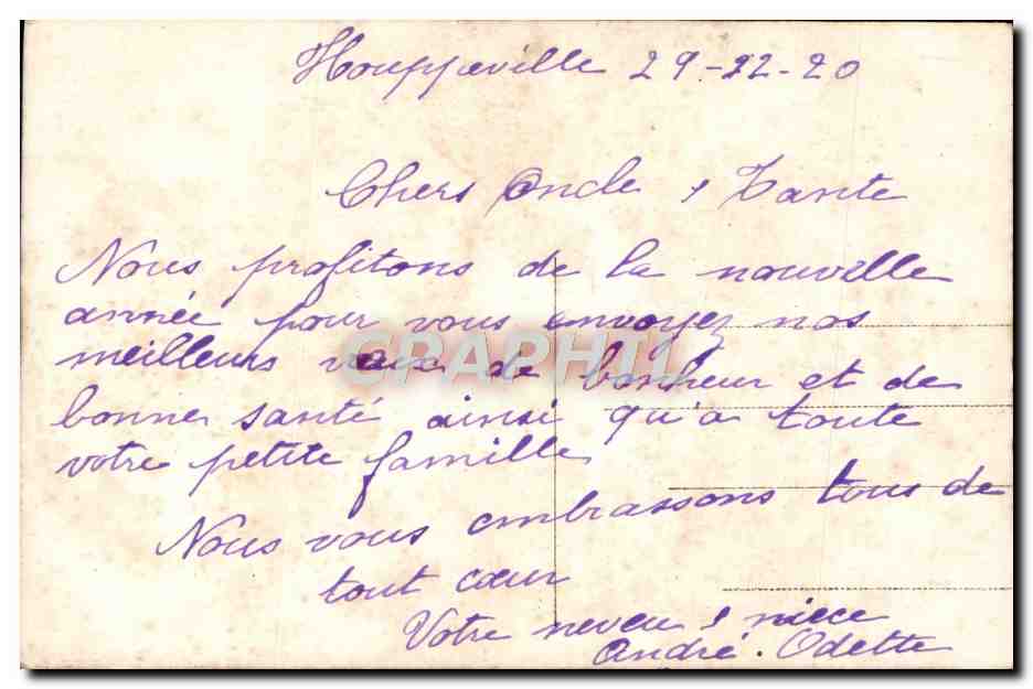 CPA Fantaisie Bonne annee — Back