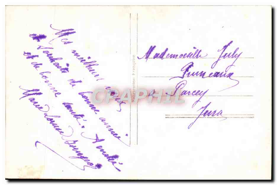 Jeune femme avec branches de sapin — Bonne Année — Éditeur CP 1020 — Achterkant
