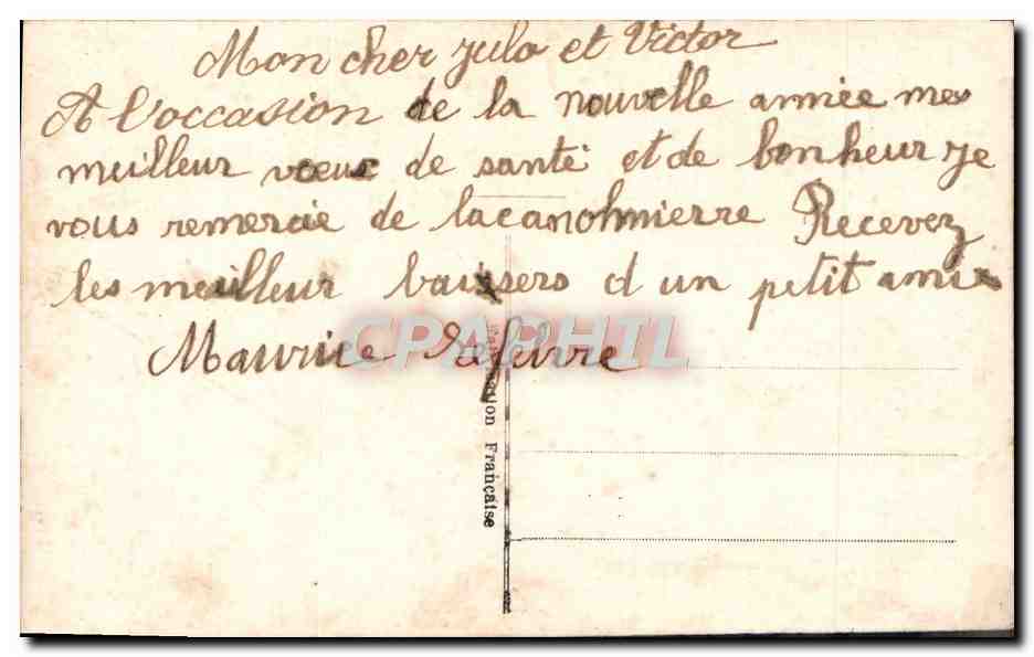 CPA Fantaisie Femme Chien Chiens Fer a cheval — Rückseite