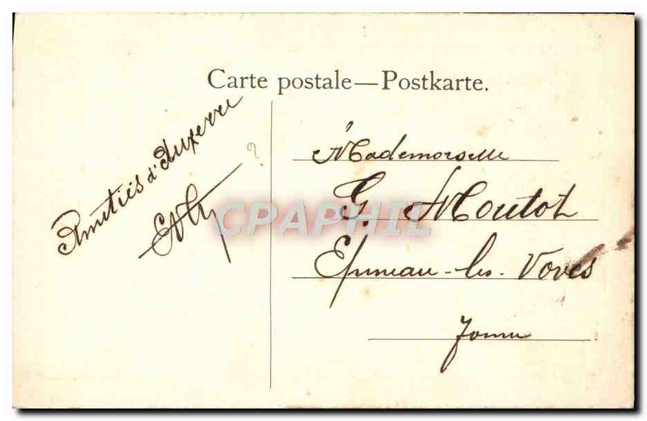 CPA A l'abreuvoir Cheval  — Verso