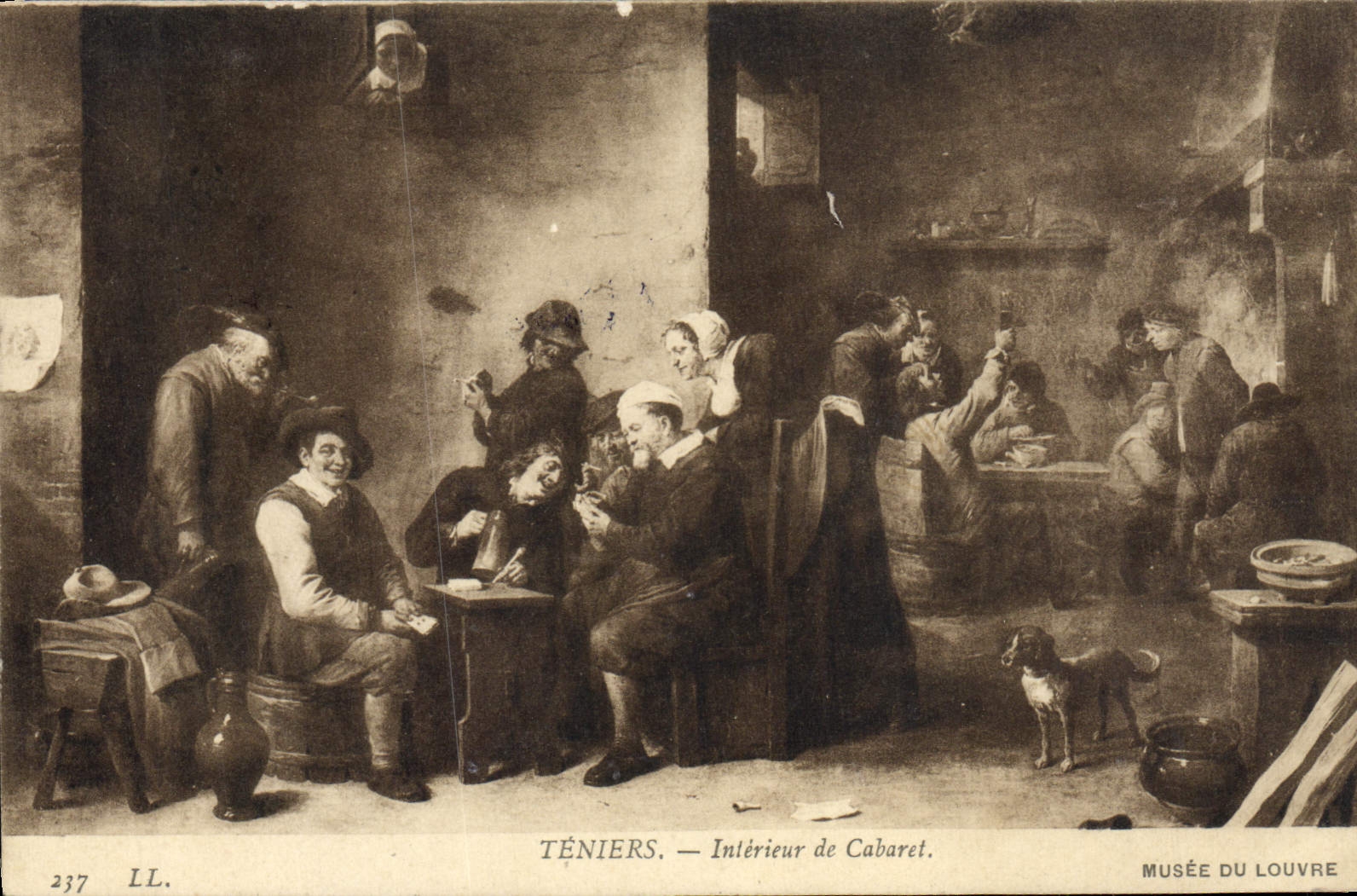 CPA Teniers Interieur de Cabaret Musee du Louvre