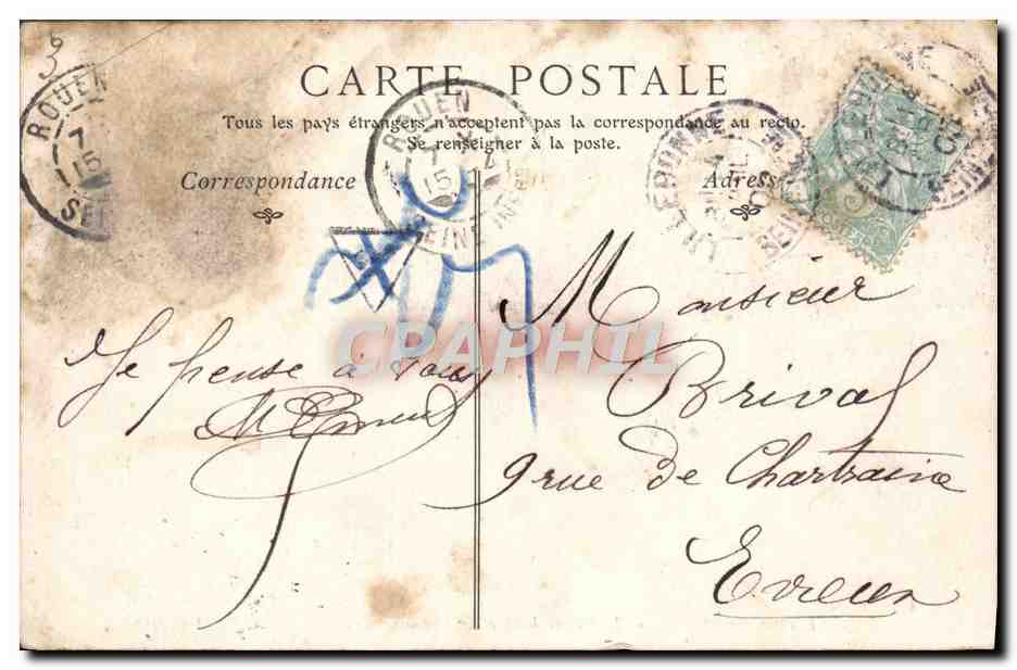 La Salle - Recollement — Lillebonne — Collections ND Phot, n°14 — Verso