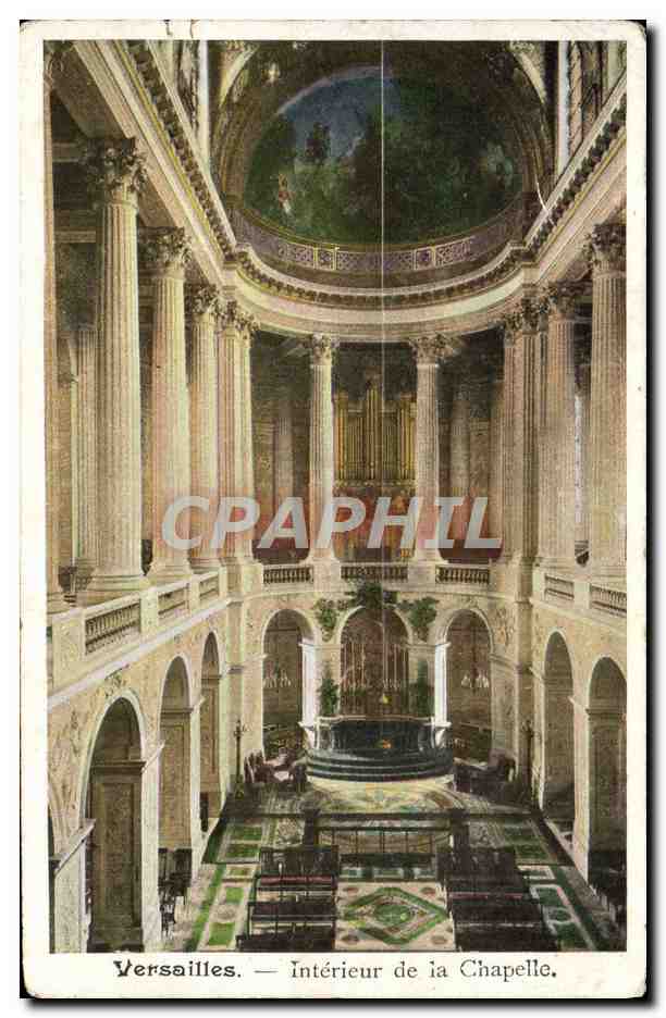 CPA Versailles Interieur de la chapelle Orgue