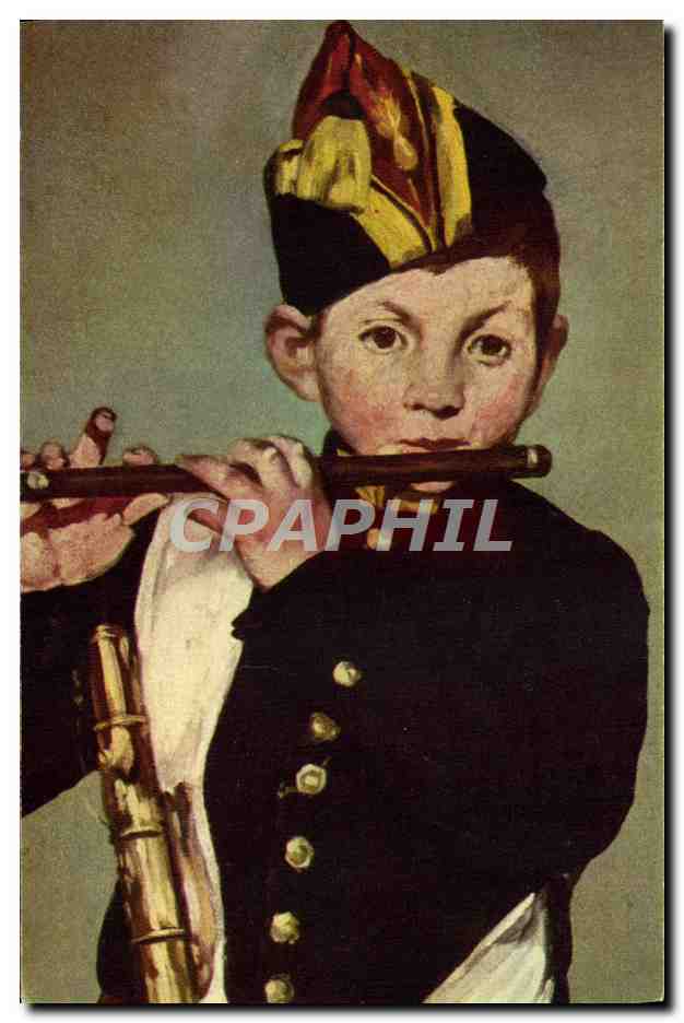 CPM Manet Le joueur de flute Paris Musee du Louvre