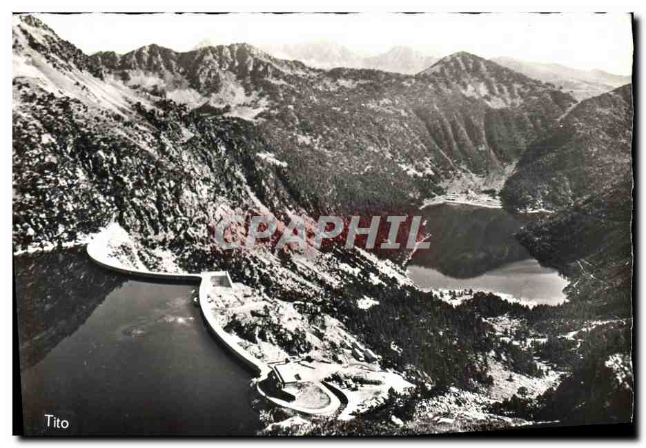 Moderne Ansichtskarte Tal des Aure See und Staudamm Cap de Long See d'Oredon Pic d'Anglade