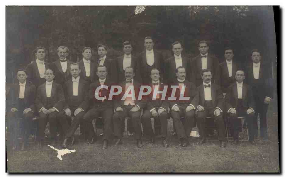 CARTE PHOTO Musiciens Chanteurs 
