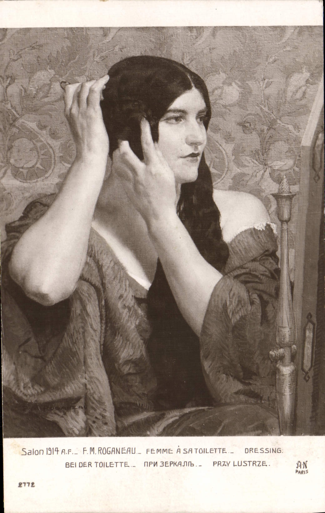 CPA Salon 1914 Roganeau Femme a Sa toilette 